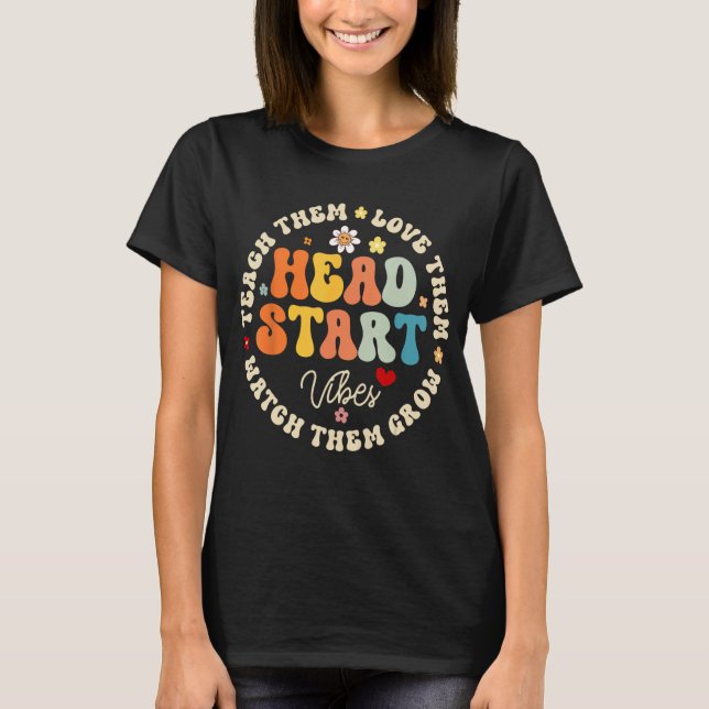 Camiseta Head Start Vibes Homeschool Professor Headstart Ba (Frente)