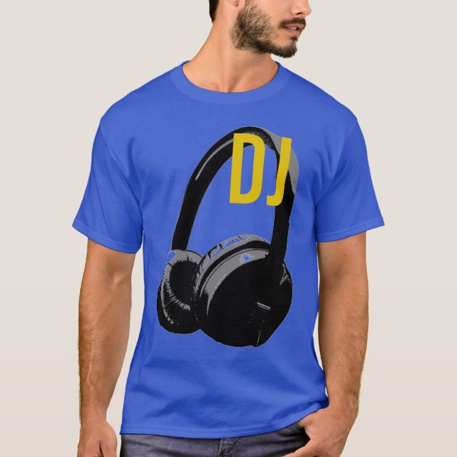 Camiseta Headphone Pop Art DJ Disc Jockey Retro (Frente)