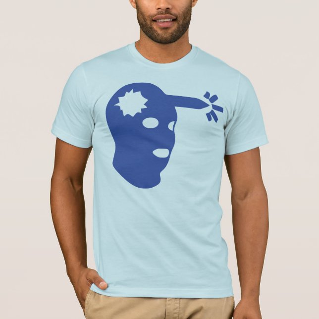 Camiseta Headshot grande, azul escuro (Frente)