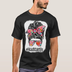 Camiseta Headstart Life Messaging Bun Glass Mulheres