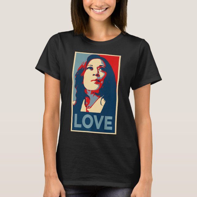 Camiseta Heal Love Hope Kamala Harris Obama 47 Support Empo (Frente)