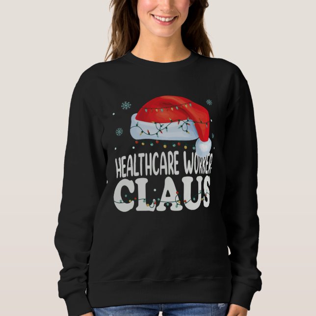 Camiseta Healthcare Worker Claus Christmas Matching Costume (Frente)