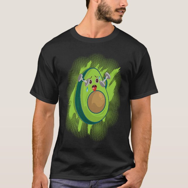 Camiseta Healthy Herbivore Vegetable Avocado Vegan Fitness  (Frente)