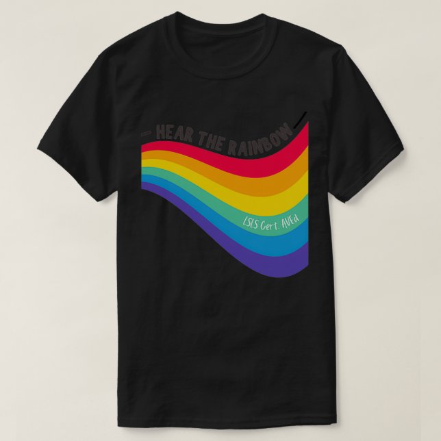 Camiseta Hear the Rainbow LSLS Cert AVEd (Frente do Design)