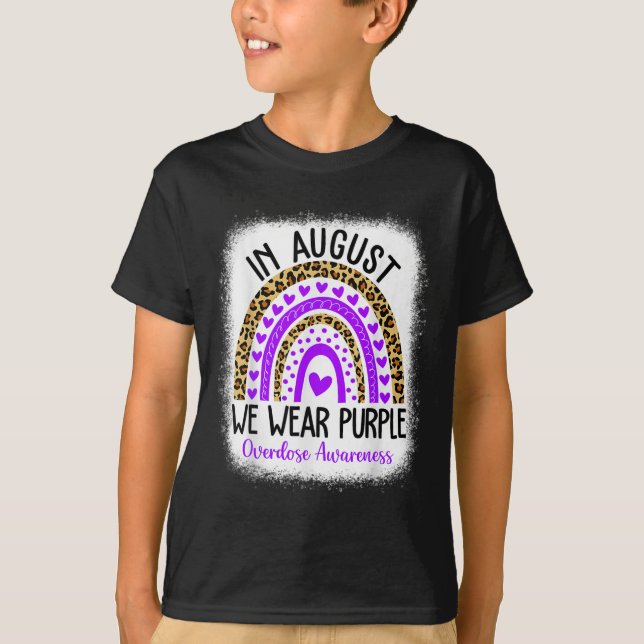 Camiseta Heart August Usamos overdose roxa Diversão (Frente)