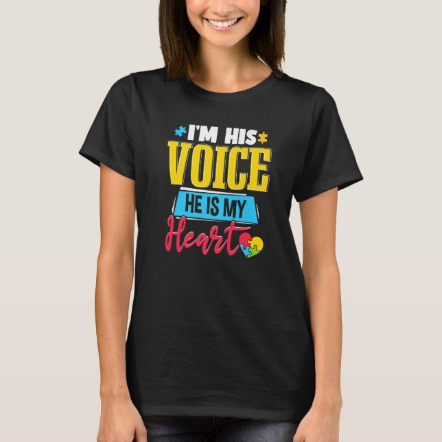 Camiseta Heart Autism Mãe Premium (Frente)