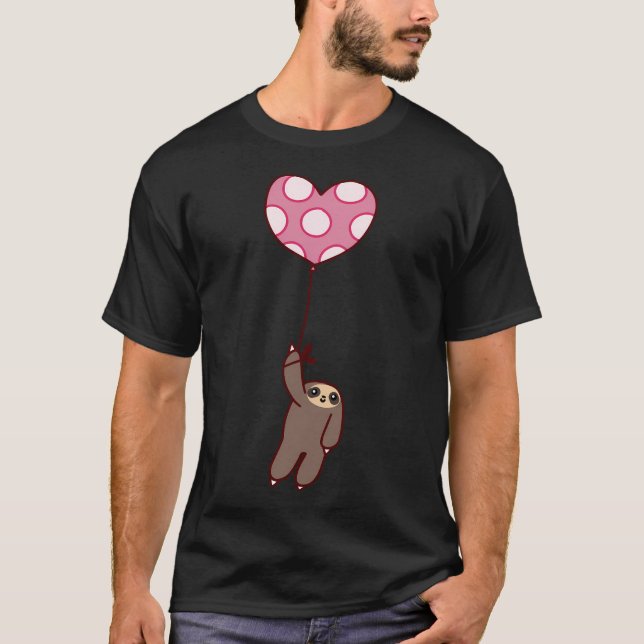 Camiseta Heart Balloon Sloth (Frente)