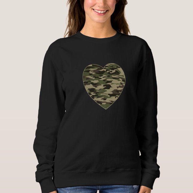Camiseta Heart Camoflauge Halloween Costumes Camo Military  (Frente)