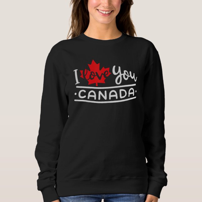 Camiseta Heart Canada Day Maple Leaf I Love You Canada (Frente)