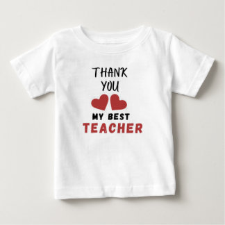 Camiseta Heart Design Thank You My Best Teacher Gift Idea