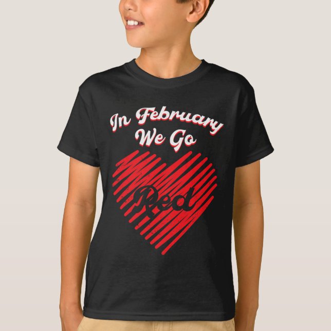 Camiseta Heart Disease February Wear Red Heart Disease Awar (Frente)