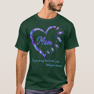 Camiseta Heart Dragonfly Teal And Purple Colorful 