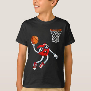 Camiseta Heart Dunk Bysketbyll Player Dia de os namorados L