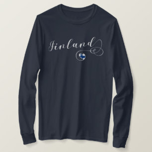 Camiseta Heart Finland Camiseta, Finlandês, Finn