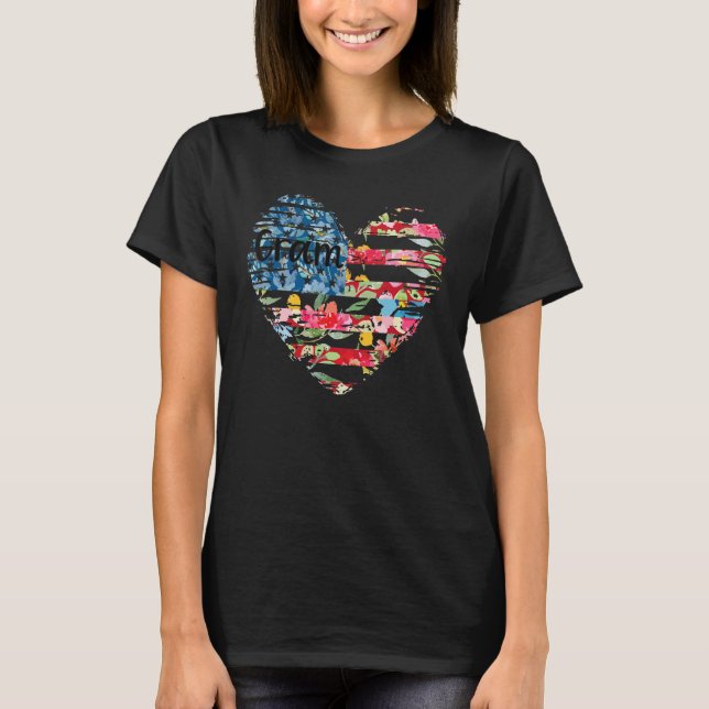 Camiseta Heart Flower Flag Gram (Frente)