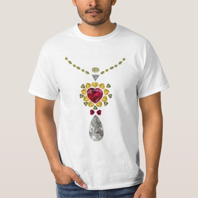 Camiseta Heart Gemstone Art (Frente)