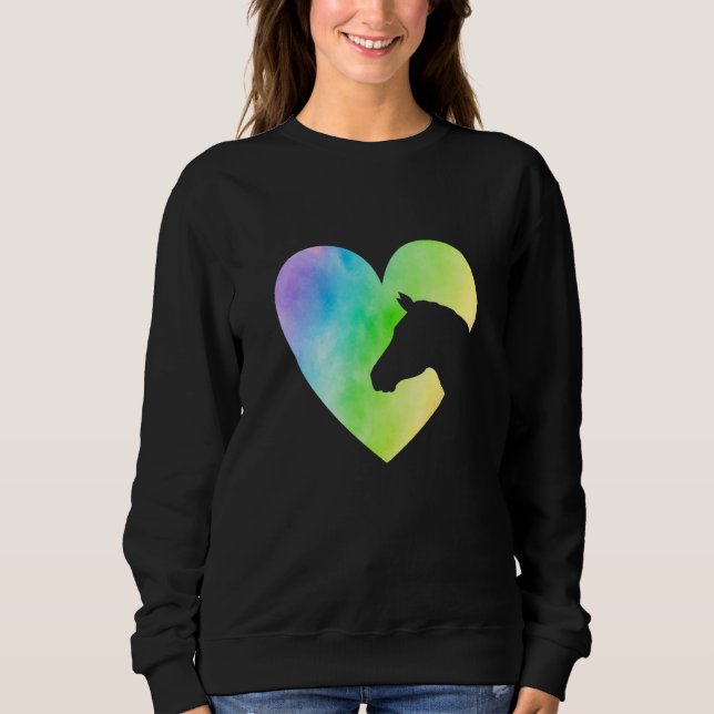 Camiseta Heart Graphic Horse Lover Equestrian Rider Horses  (Frente)