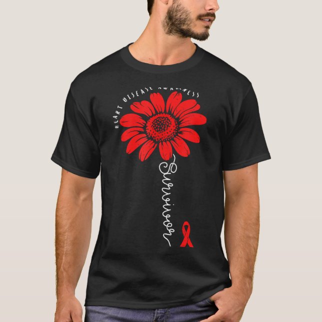 Camiseta Heart Health Survivor Heart Disease Awareness Chd  (Frente)