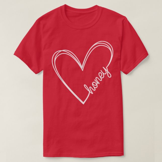 Camiseta Heart Honey, Mother's Day, Best Honey Ever, Grandm (Frente do Design)