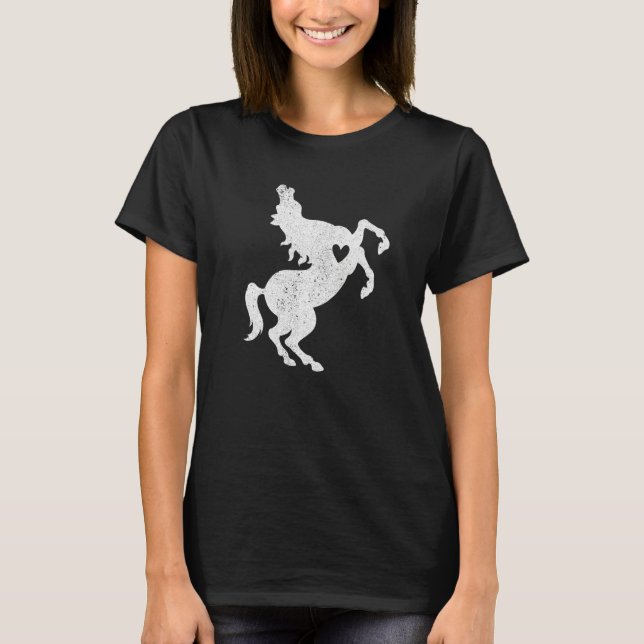 Camiseta Heart Horse Graphic Horse Lover Equestrian Rider H (Frente)