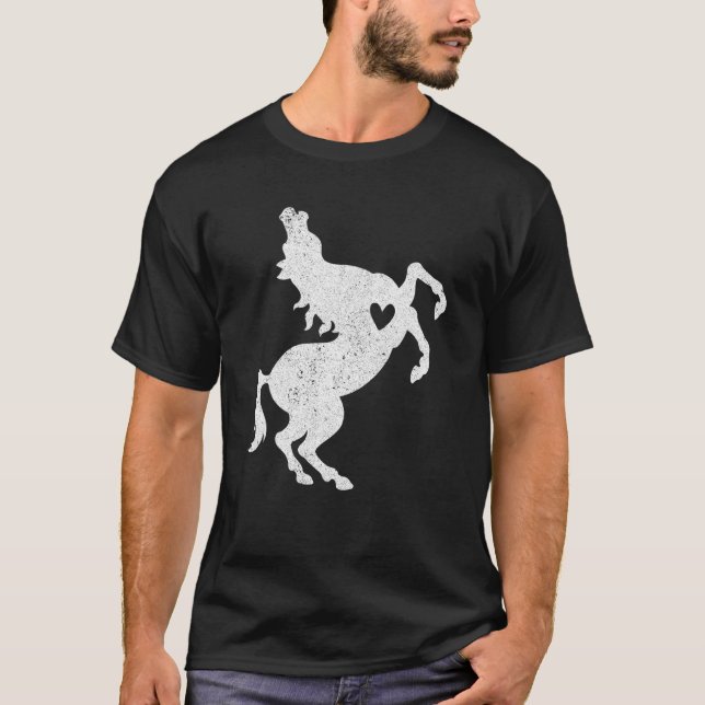 Camiseta Heart Horse Graphic Horse Lover Equestrian Rider H (Frente)