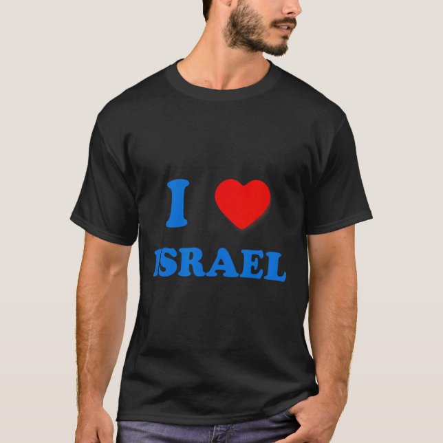 Camiseta Heart Israel I Love Israel Independence Day Star O (Frente)