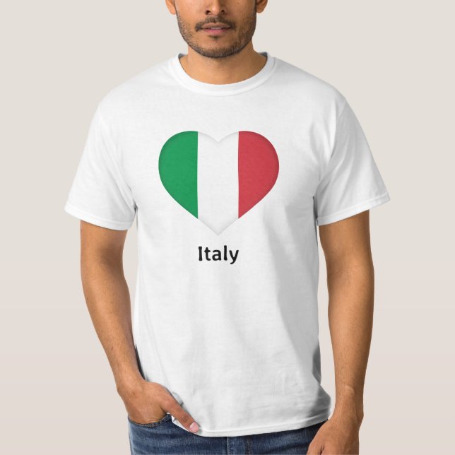 Camiseta Heart - Itália Flag (Frente)