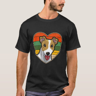 Camiseta Heart Jack Russell Terrier Dog Mãe Namorados Pai F