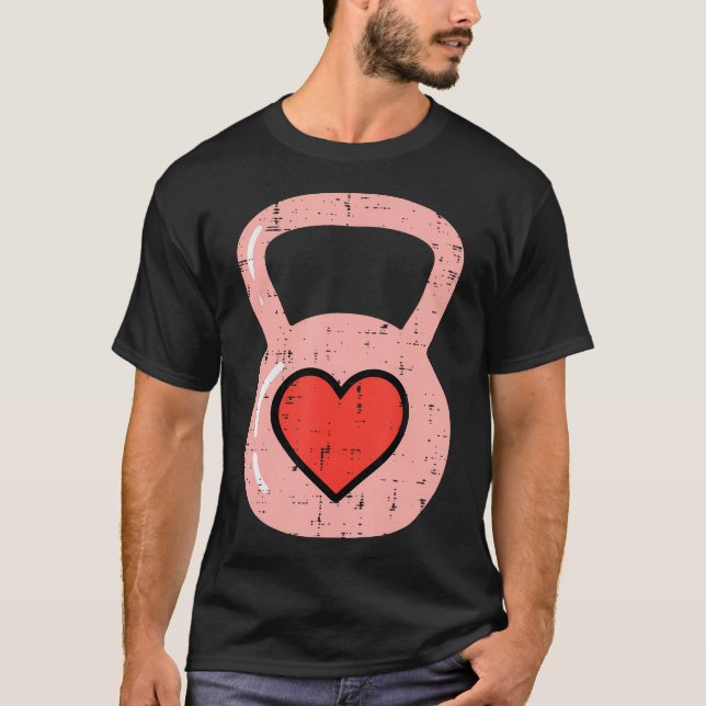 Camiseta Heart Kettlebell Gym Malhação Men Wo (Frente)