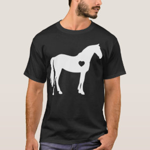 Camiseta Heart Love cavalo dom montando humor de pônei
