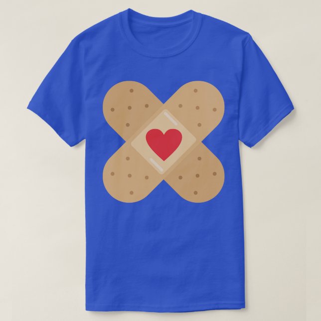 Camiseta Heart Love Plaster Hearts amando enfermeira BandAi (Frente do Design)