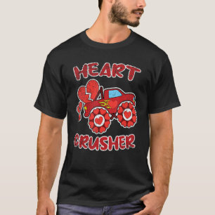 Camiseta Heart Monster Truck Crusher Dia de os namorados Lo