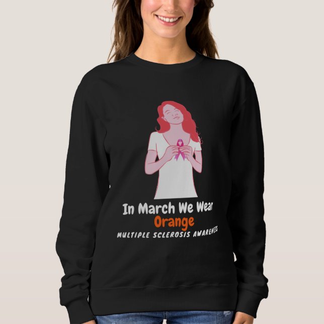 Camiseta Heart MS Multiple Sclerosis Awareness March We Wea (Frente)