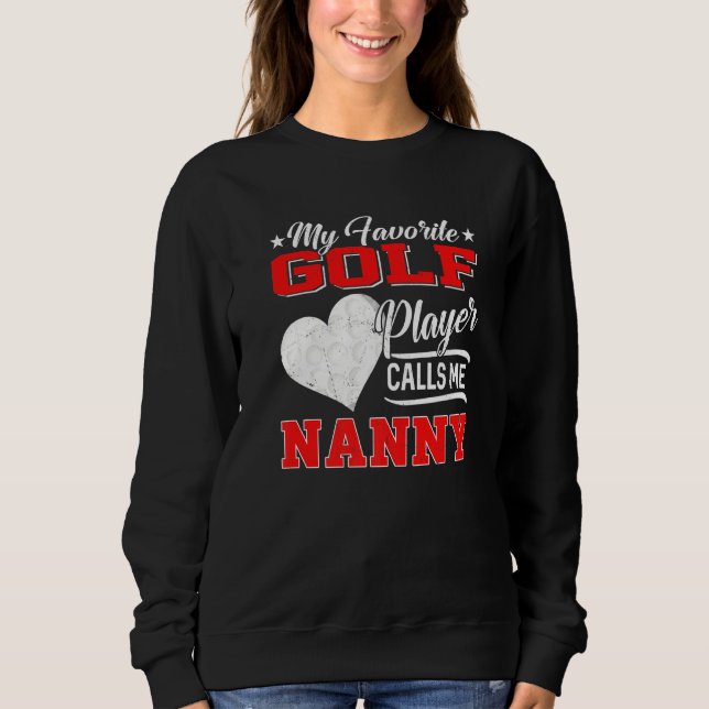 Camiseta Heart My Favorite Golf Player Me Chama de babá (Frente)