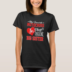 Camiseta Heart My Favorite Motocross Player Me Chama Big Si
