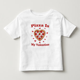Camiseta Heart Pizza É Meu Namorados Adorável Dia de os nam