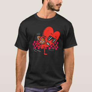 Camiseta Heart Playing American Futebol Sports Boys Valent
