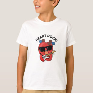 Camiseta Heart Rock Funny Music Pun