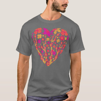 Camiseta Heart Sakura Japonês Flor 80s Cherry Vaporwave