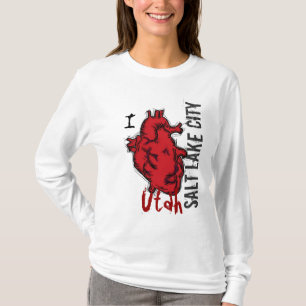 Camiseta Heart Salt Lake City Utah senhoras hoodie