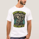 Camiseta Heart Says Pit Knees Say Sit Aging Rocker Concert<br><div class="desc">This Humorous Design Is For Aging Music Fans And Concert Goers. Perfect For The Metalhead Or Rock Enthusiast Who Still Has The Spirit For A Mosh Pit But Whose Physical Body Says No. Heart Says Pit Knees Say Sit.</div>