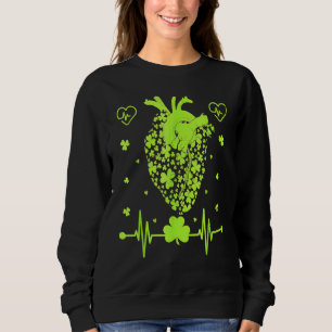 Camiseta Heart Shamrock Cardiac Nurse Rua Patrick S Day Iri