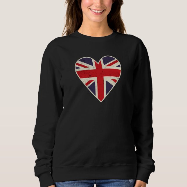 Camiseta Heart Shaped British Union Jack Flag (Frente)