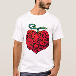Camiseta Heart-Shaped Flame Fruit Graphic Tee – Cute Tropic