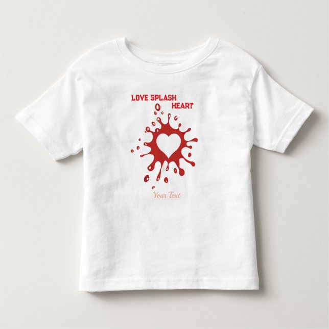 Camiseta Heart Splash Art – Creative Love Expression Design (Frente)