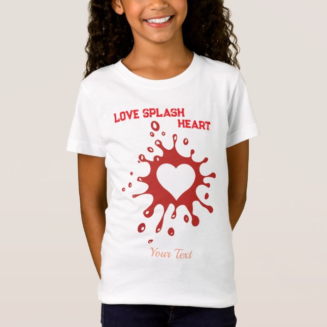 Camiseta Heart Splash Art – Creative Love Expression Design (Frente)