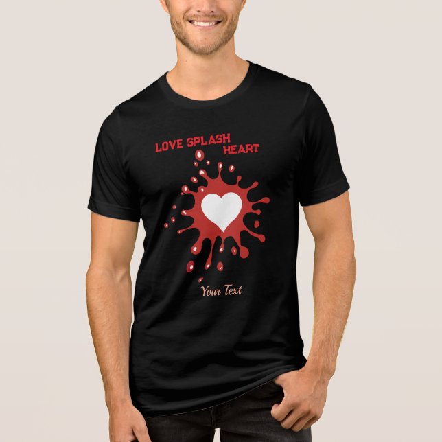 Camiseta Heart Splash Art – Creative Love Expression Design (Frente)