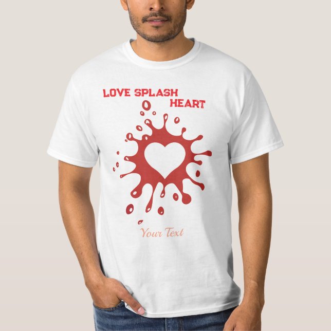 Camiseta Heart Splash Art – Creative Love Expression Design (Frente)