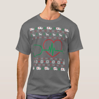 Camiseta Heart Stethoscope Christmas Ugly XMas Pj Nurse RN