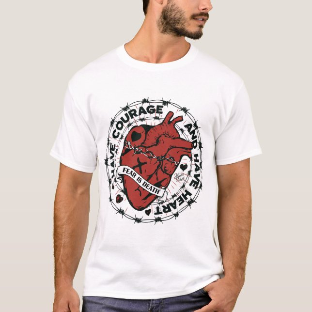Camiseta Heart tattoo citation old school (Frente)